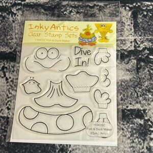 Inky Antics FISH & DUCK MAKER - Clear Stamp Set  11043Sc